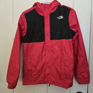 The North Face Red and Black Youth Windbreaker
